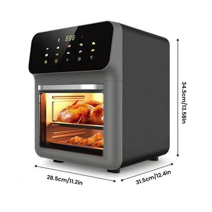 10L Large Capacity Electric Air Fryers Oil-free Automatic Household Kitchen 360°Baking Convection Oven Deep Fryer without Oil